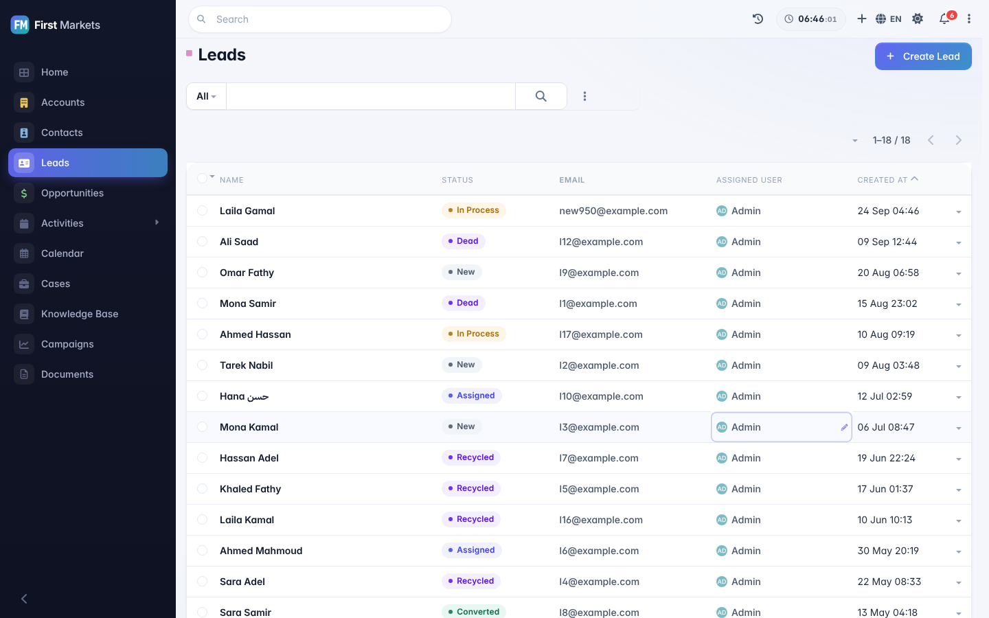 Modern list view