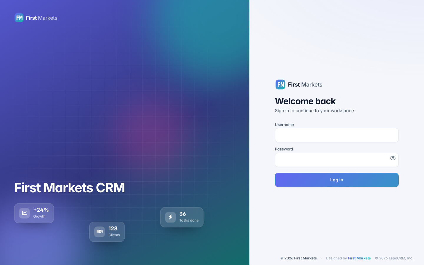 Branded login page